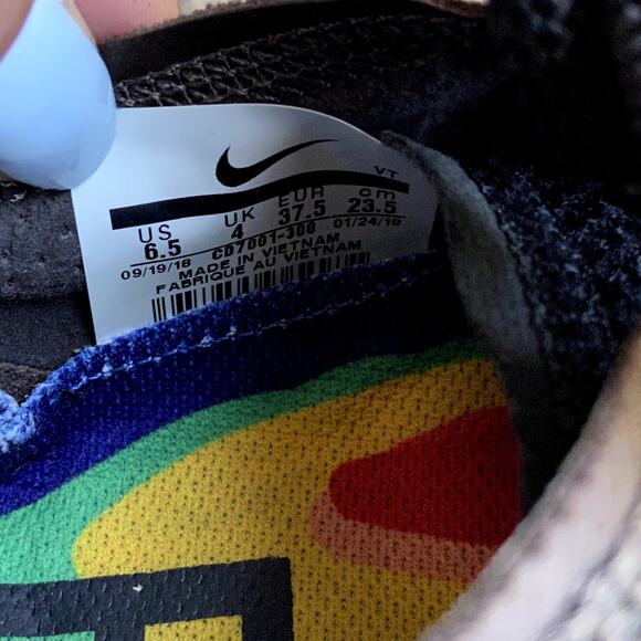 Nike Cactus Plant Flea Market x Air VaporMax 2019 Sneakers Black Neon 6.5 - Picture 6 of 7